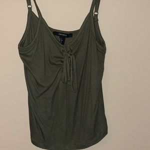 Forever21 Sleeveless dark green top
